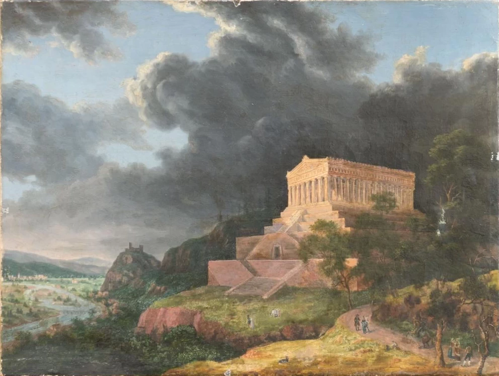 Walhalla con contadini - attribuito